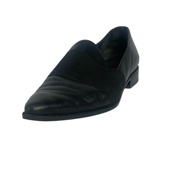 Stuart Weitzman The Band Black Leather Pointed Toe Loafers Flats Women’s 7 - Picture 1 of 9